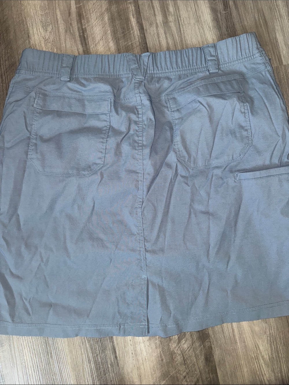 Duluth Trading Company Dry on the Fly skort skirt 18 women’s casual grey blue - Picture 5 of 7